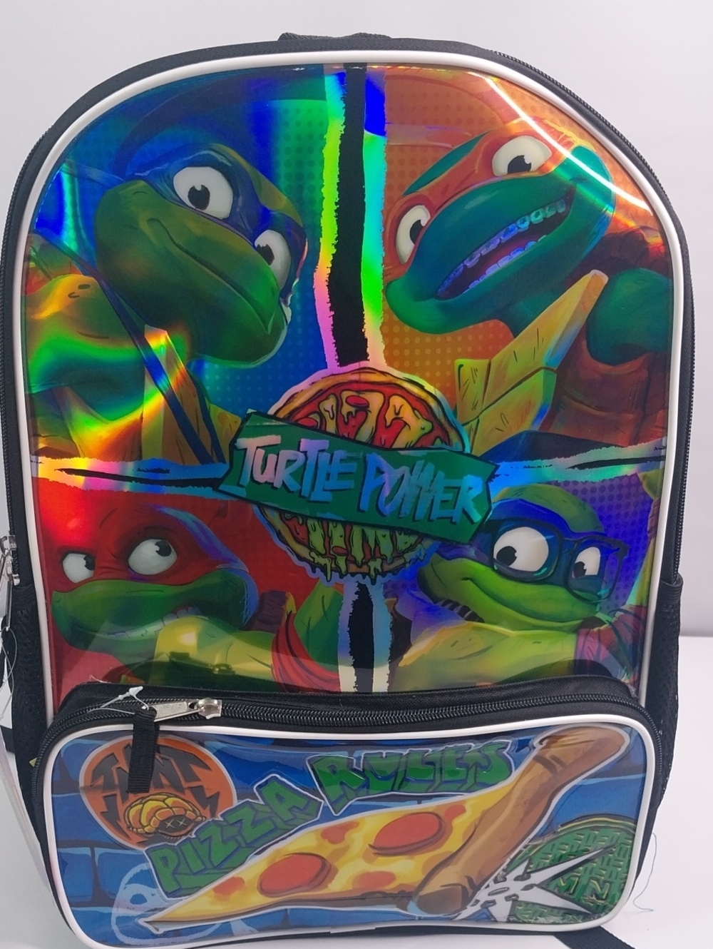 Teenage Mutant Ninja Turtles Kids Backpack - Multicolor Holographic